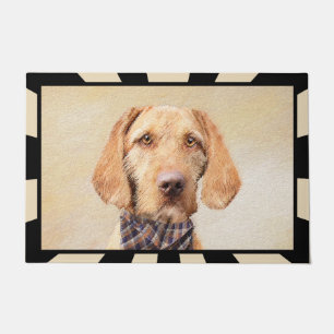 Drahthaar Vizsla Painting - Niedliche Hundekunst Fußmatte