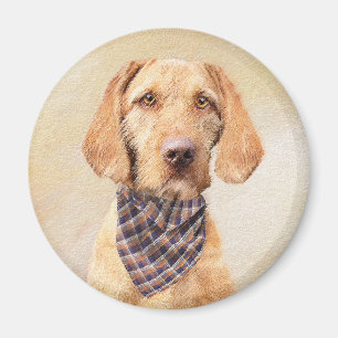 Drahthaar Vizsla Painting - Niedliche Hundekunst Magnet