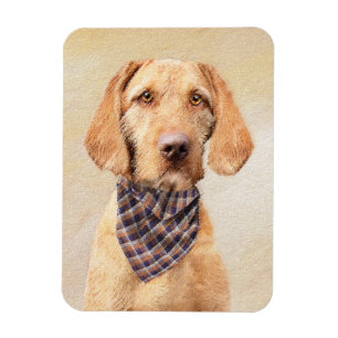 Drahthaar Vizsla Painting - Niedliche Hundekunst Magnet
