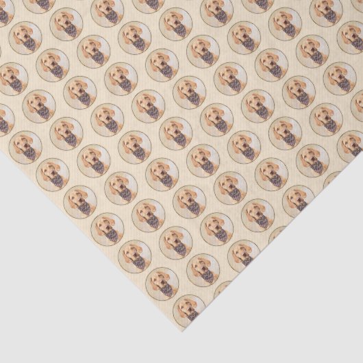 Drahthaar Vizsla Painting - Niedliche Hundekunst Seidenpapier (Ausschnitt)