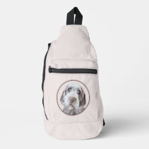Drahthaar Zeige Griffon Painting Pet Dog Art Crossbody Bag