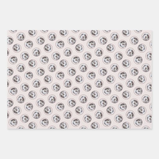 Drahthaar Zeige Griffon Painting Pet Dog Art Geschenkpapier Set (Vorderseite)