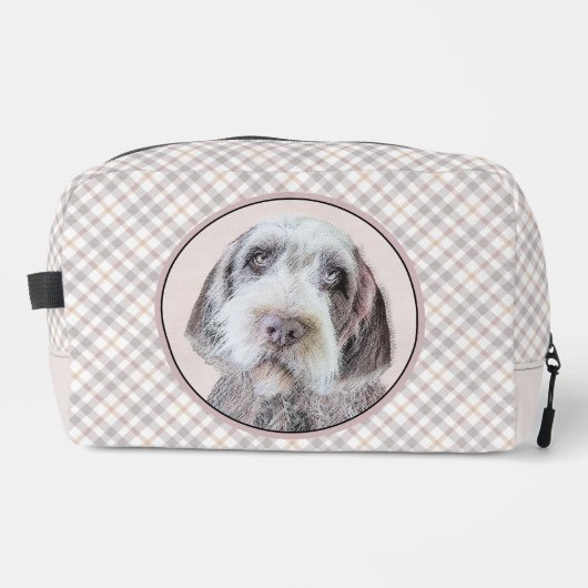 Drahthaar Zeige Griffon Painting Pet Dog Art Waschbeutel (Vorderseite)