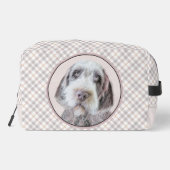 Drahthaar Zeige Griffon Painting Pet Dog Art Waschbeutel (Rückseite)