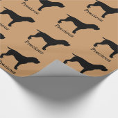 Drahthaar Zeigen Griffon Custom Wrapping Paper Geschenkpapier (Ecke)