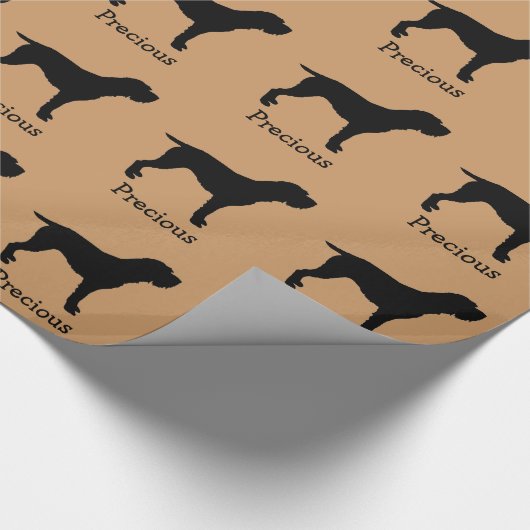 Drahthaar Zeigen Griffon Custom Wrapping Paper Geschenkpapier (Ecke)