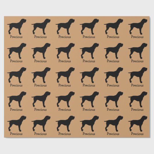 Drahthaar Zeigen Griffon Custom Wrapping Paper Geschenkpapier (Flach)