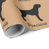 Drahthaar Zeigen Griffon Custom Wrapping Paper Geschenkpapier (Rolleneckpunkt)