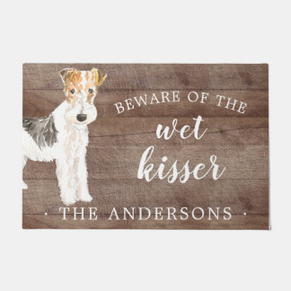 Drahthaarfox Terrier.Dog Personalisierte Türmatte