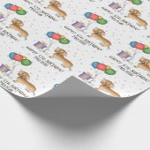 Drahthaarhaare Dackel Niedlicher Hund - Geburtstag Geschenkpapier (Ecke)