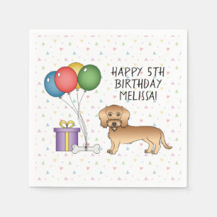 Drahthaarhaare Dackel Niedlicher Hund - Geburtstag Serviette