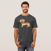 Drahthaarhaltiger Dackel Niedlicher Cartoon Dog T-Shirt (Vorne ganz)