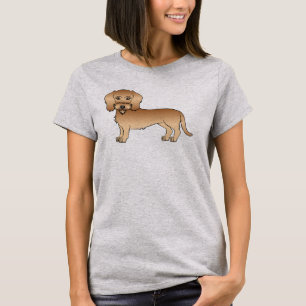 Drahthaarhaltiger Dackel Niedlicher Cartoon Dog T-Shirt