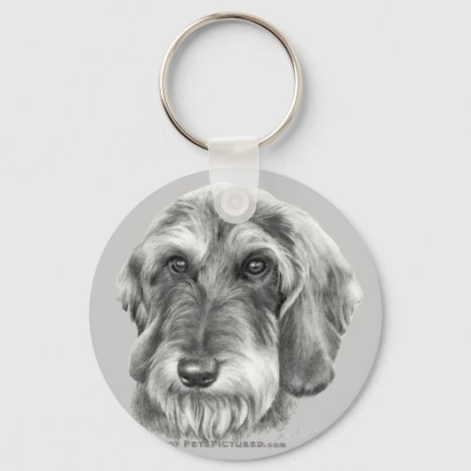 Drahthaarige Dackel Schlüsselanhänger (Vorderseite)