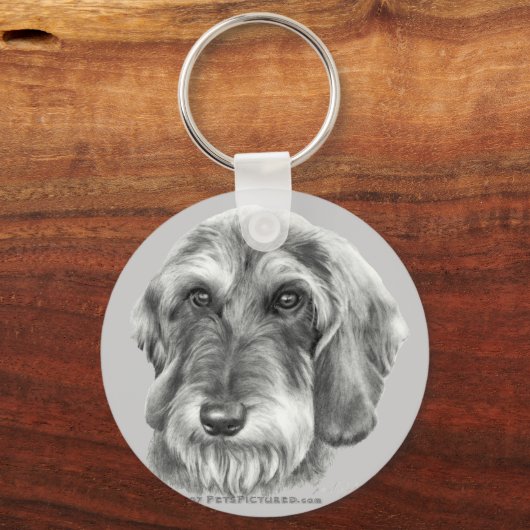 Drahthaarige Dackel Schlüsselanhänger (Vorderseite)