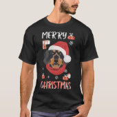Drahthaarige Dackel Weihnachten T-Shirt (Vorderseite)