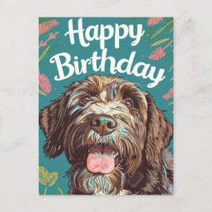 Drahthaariger Griffon Alles Gute zum Geburtstag Postkarte