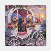 Drahthaariger Griffon Hund Valentinstag Magnet (Vorne)