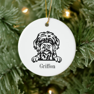 Drahthaariger Griffon personalisiertes Haustier  Keramik Ornament
