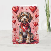 Drahthaariger Griffon Valentine Hund Karte (Vorderseite)