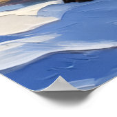 Drahthaariger Griffon Weihnachtsboot Urlaub Poster (Ecke)