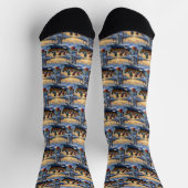 Drahthaariger Griffon Weihnachtsboot Urlaub Socken (Oben)