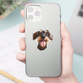 Drahthaarterrier Dackel Aufkleber (Telefon)