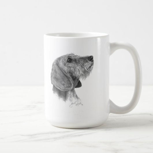 Drahthaarterrier-Dackel-Tasse Kaffeetasse (Rechts)