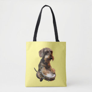 Drahthaarterrier Dackel - Trommeln Tasche