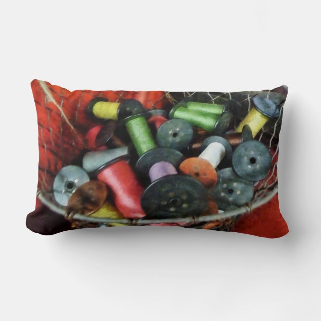 Drahtkorb mit Thread Lendenkissen (Vorderseite)