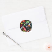 Drahtkorb mit Thread Runder Aufkleber (Umschlag)