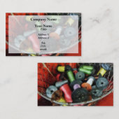 Drahtkorb mit Thread Visitenkarte (Vorne/Hinten)