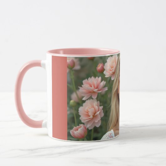Drahtlose Eleganz im Frühling Tasse (Links)