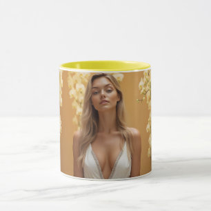 Drahtlose Eleganz im Frühling Tasse