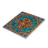 Drahtlose Eule, Farbempfindungs-Test, schwarz Fliese (Seite)