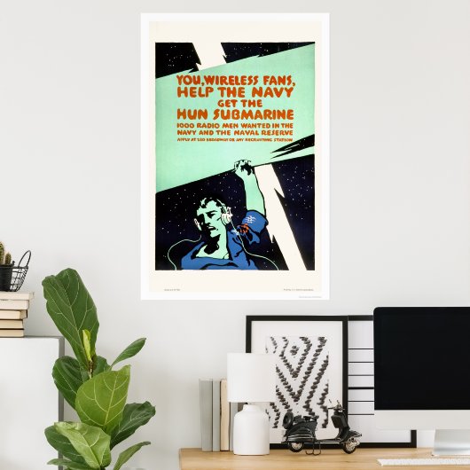 Drahtlose Lüfter, Hilfe für die Marine (US02299) Poster (Heimbüro)