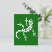 Drahtloser Gecko Postkarte (Stehend Vorderseite)