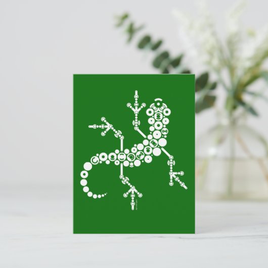 Drahtloser Gecko Postkarte (Stehend Vorderseite)