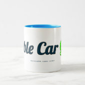 Drahtseilbahn gehen! weiße Tasse (Mittel)