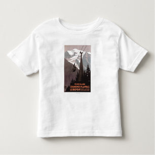 Drahtseilbahn-Plakat Funiculaire Le Brevent Kleinkind T-shirt