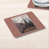 Drahtseilbahn-Plakat Funiculaire Le Brevent Rechteckiger Pappuntersetzer (angewinkelt)