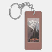 Drahtseilbahn-Plakat Funiculaire Le Brevent Schlüsselanhänger (Vorderseite links)