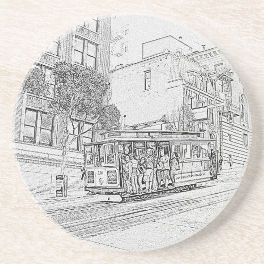 Drahtseilbahn Untersetzer (Vorne)