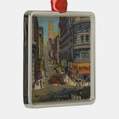 Drahtseilbahnen auf Markt und Powell-Straße Silbernes Ornament (Rechts)