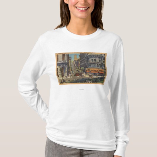 Drahtseilbahnen auf Markt und Powell-Straße T-Shirt (Vorderseite)