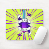 Drain Main Gamer Lila grüne Spritze Mousepad (Mit Mouse)