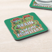 Drain the Swamp Monsters Achterbahn-Set Getränkeuntersetzer (Linke Seite)