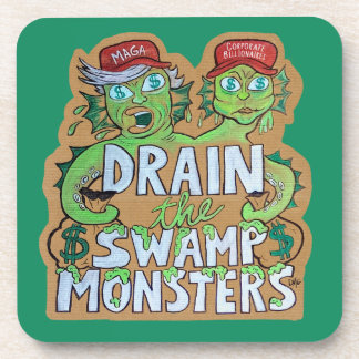 Drain the Swamp Monsters Achterbahn-Set Getränkeuntersetzer