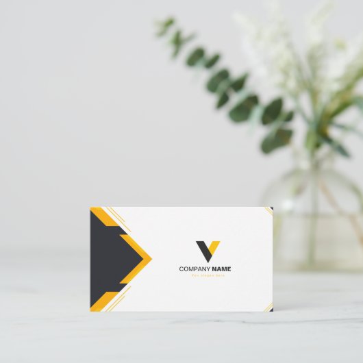 Drak and Orange Simple Visitenkarte (Stehend Vorderseite)