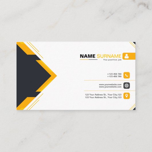 Drak and Orange Simple Visitenkarte (Rückseite)